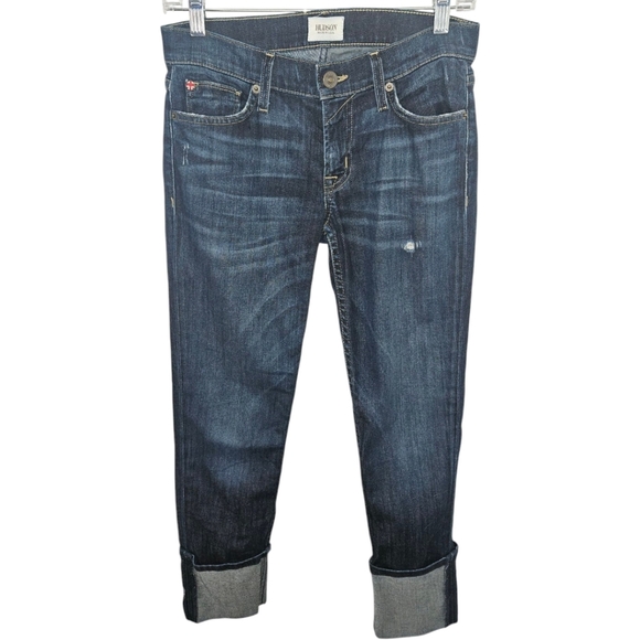 Hudson Muse Crop Skinny Cuffed Jeans - Picture 1 of 3